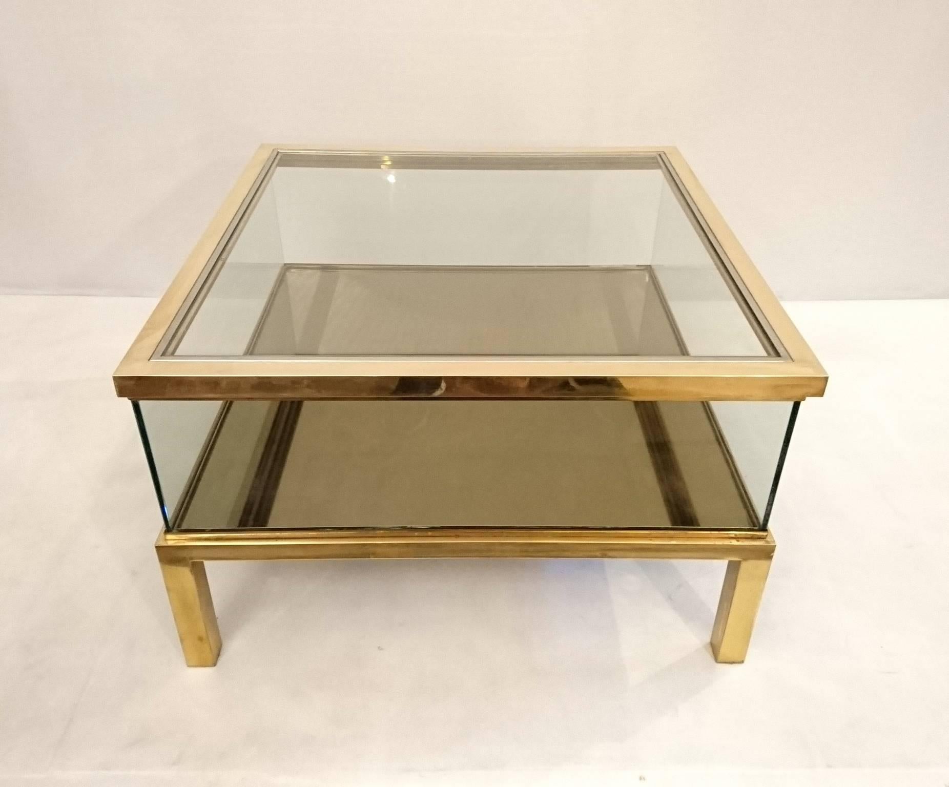 sliding glass coffee table