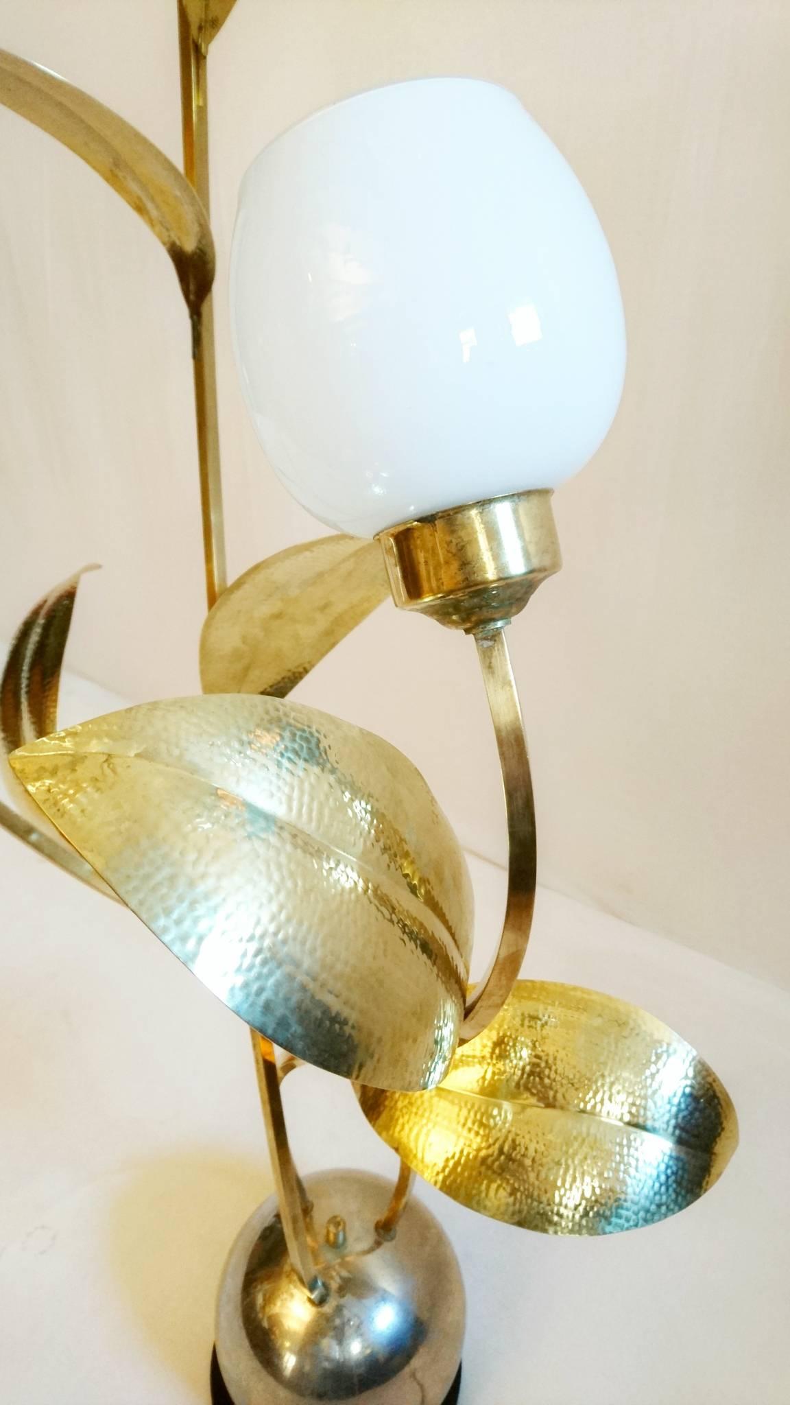 Modern Flower Tree Floor Lamp in Brass