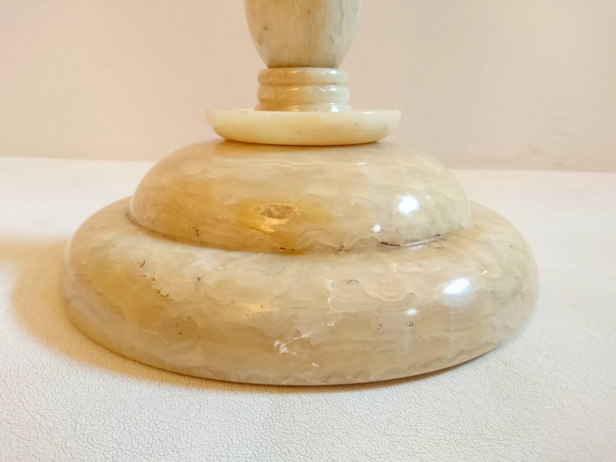 Italian Art Deco Onyx Floor Lamp (Italienisch)