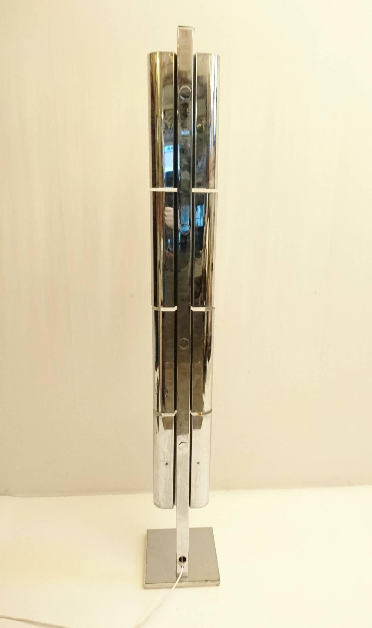 Mazzega Floor Lamp in Glass and Chrome  1