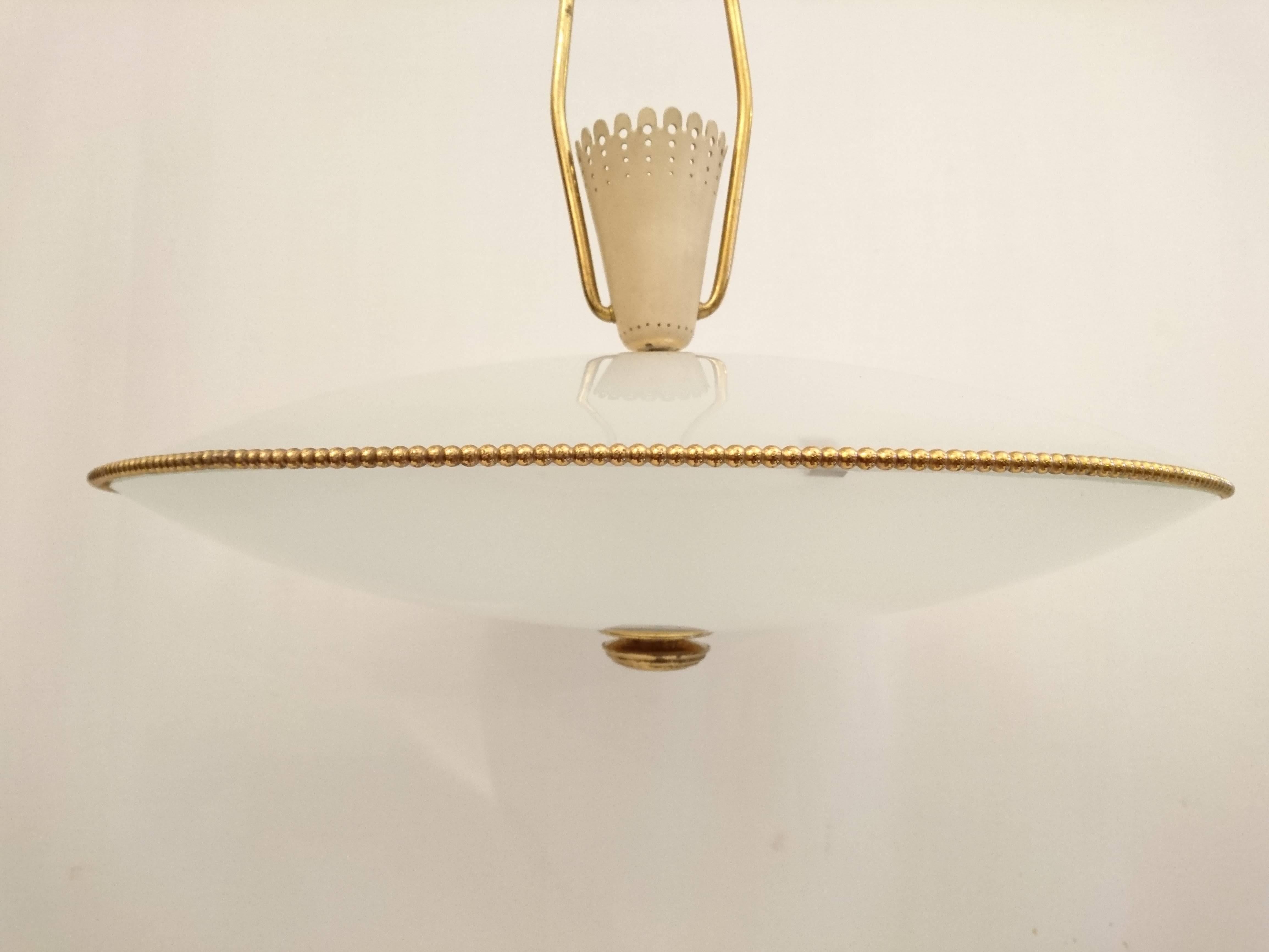 Pendant with Uplight in the Manner of Pietro Chiesa for Fontana Arte 1