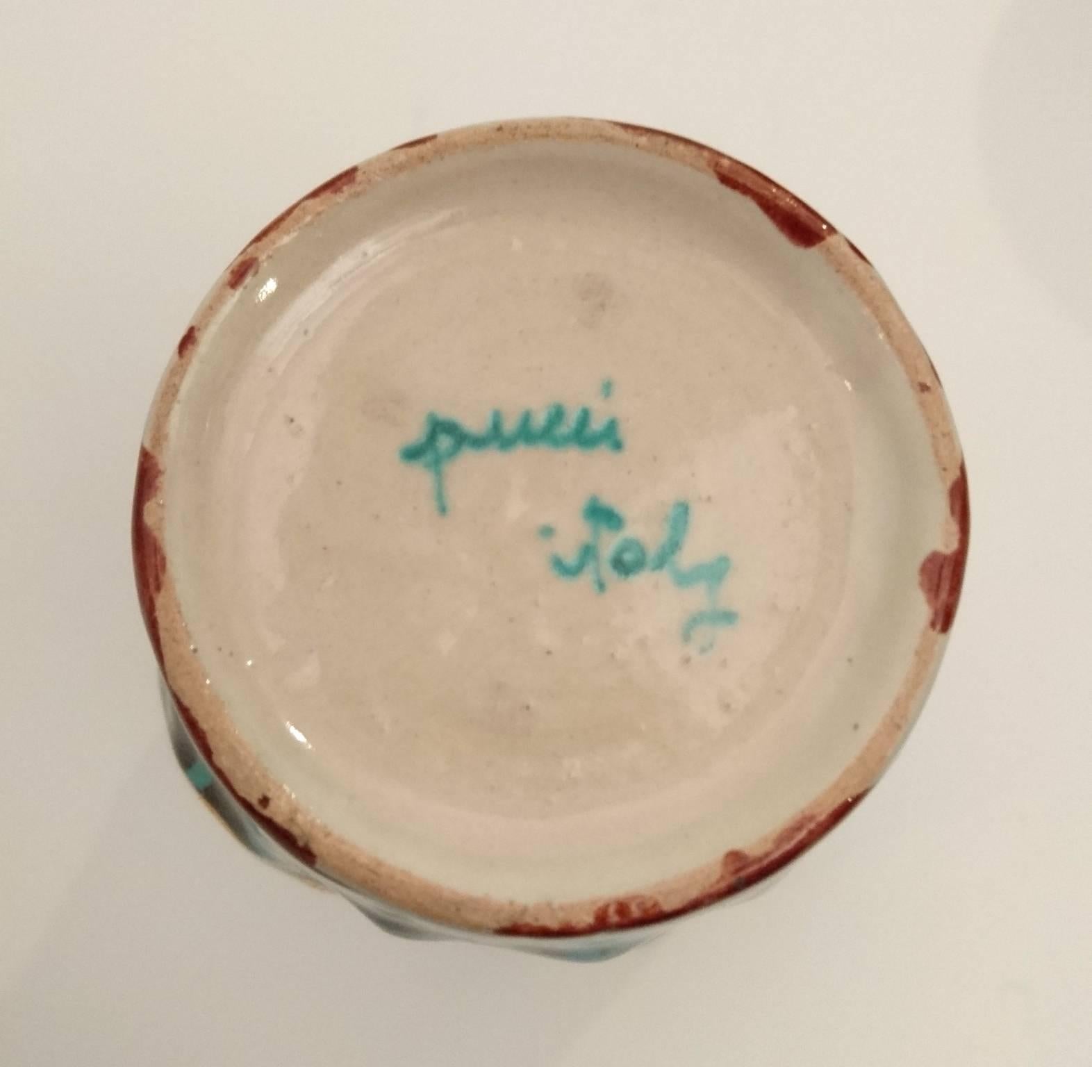 Brocca e sei tazze in ceramica di Ceramiche Ceramics, anni '50 In condizioni ottime a Albano Laziale, Rome/Lazio