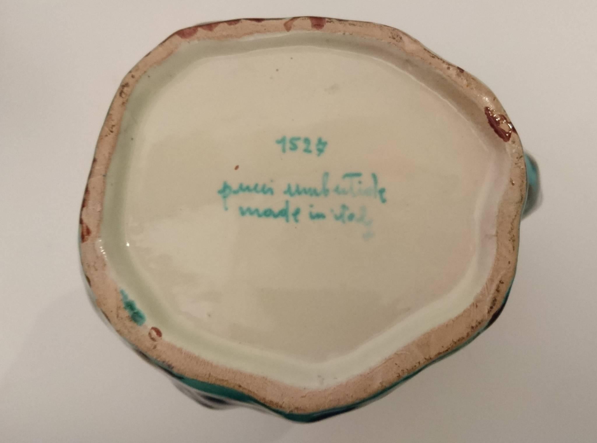 Mid-Century moderno Brocca e sei tazze in ceramica di Ceramiche Ceramics, anni '50