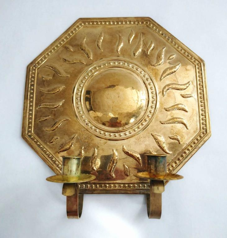 Swedish Brass Sconce by Torbjorn Testad at 1stdibs