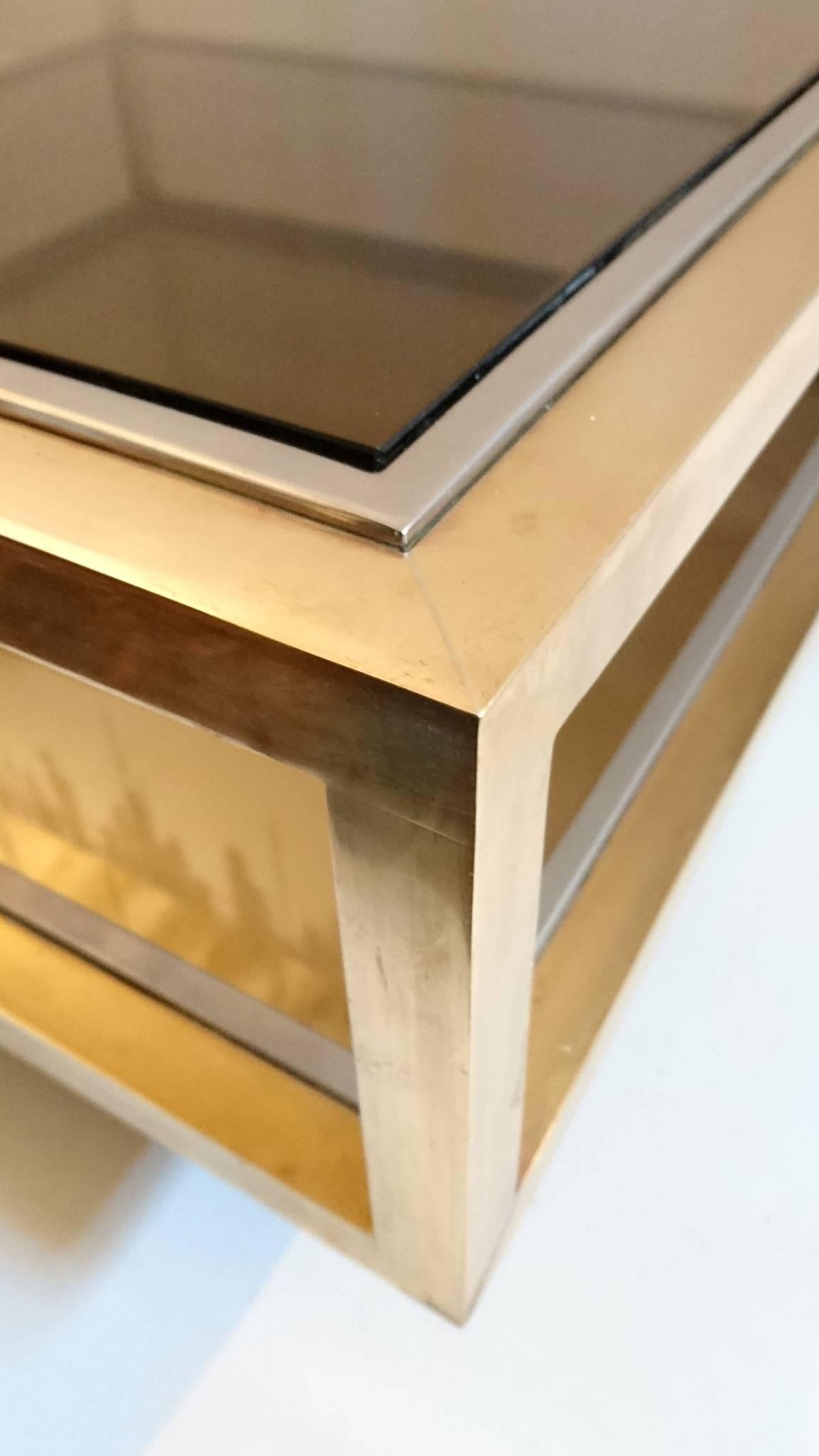 Modern  Coffee Table in Brass Italy 