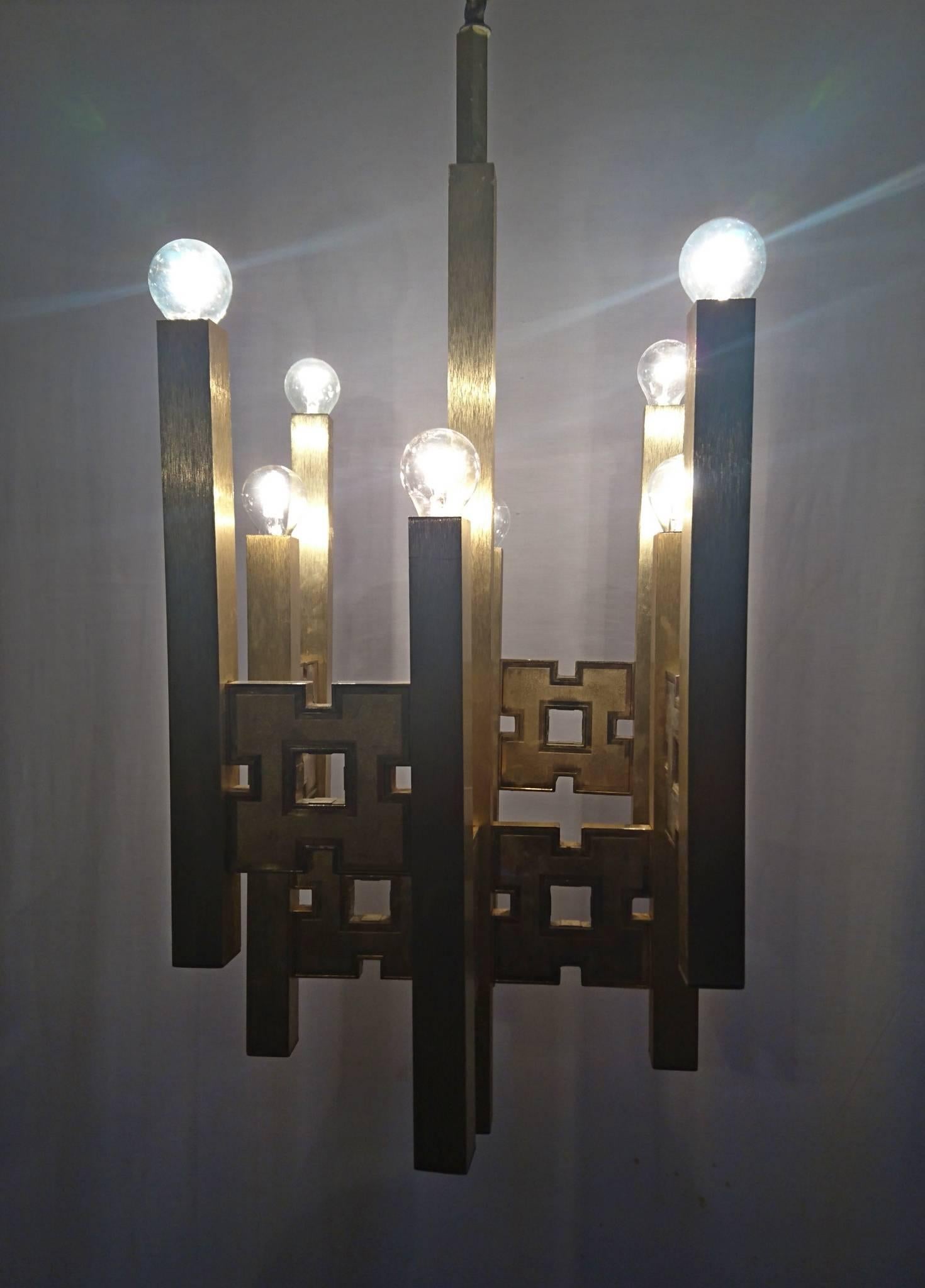 Italian Chandelier by Gaetano Sciolari, Italy, 1970s