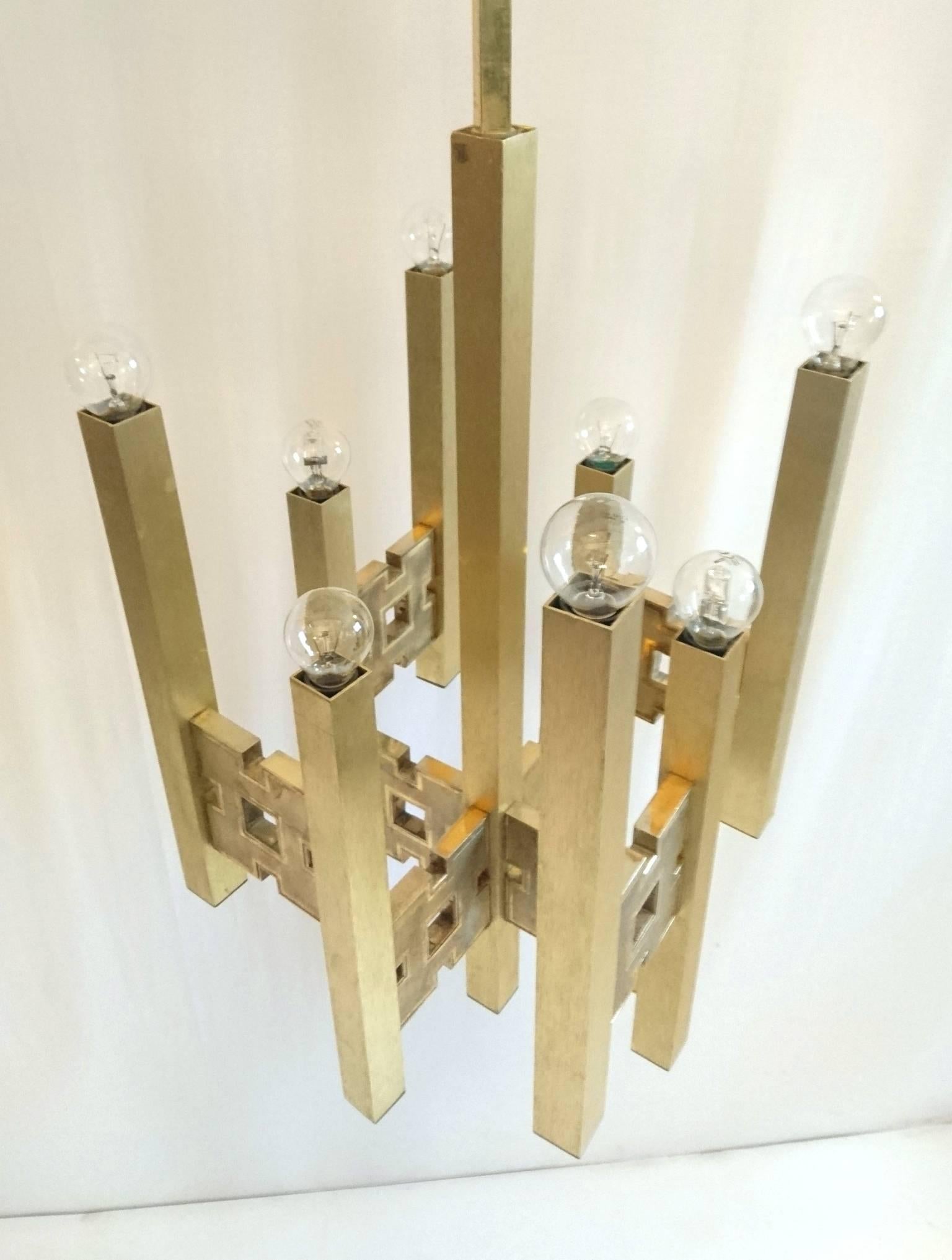 Modern Chandelier by Gaetano Sciolari, Italy, 1970s