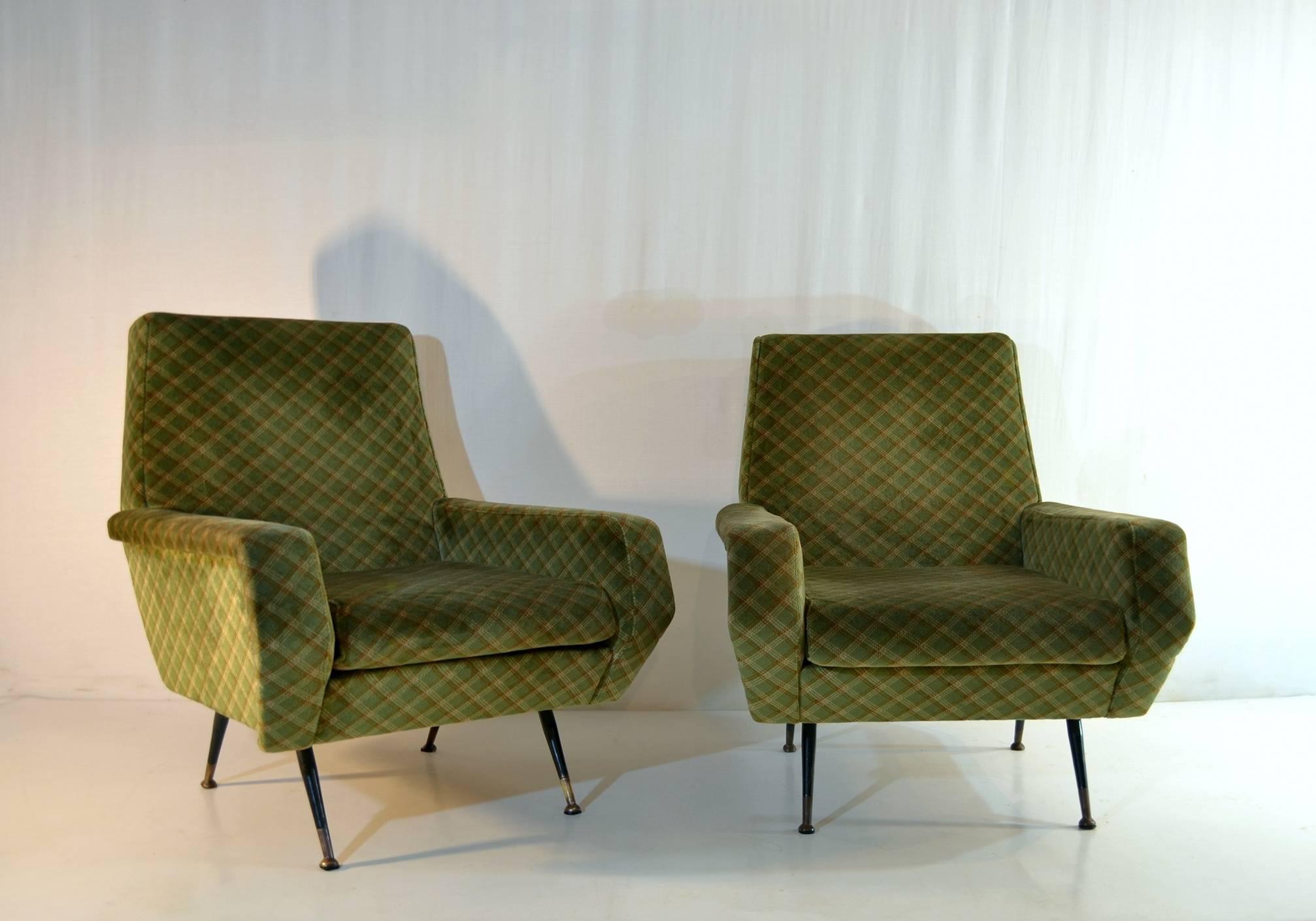 Mid-Century Modern Midcentury Armchairs in the Manner of Marco Zanuso, Italy