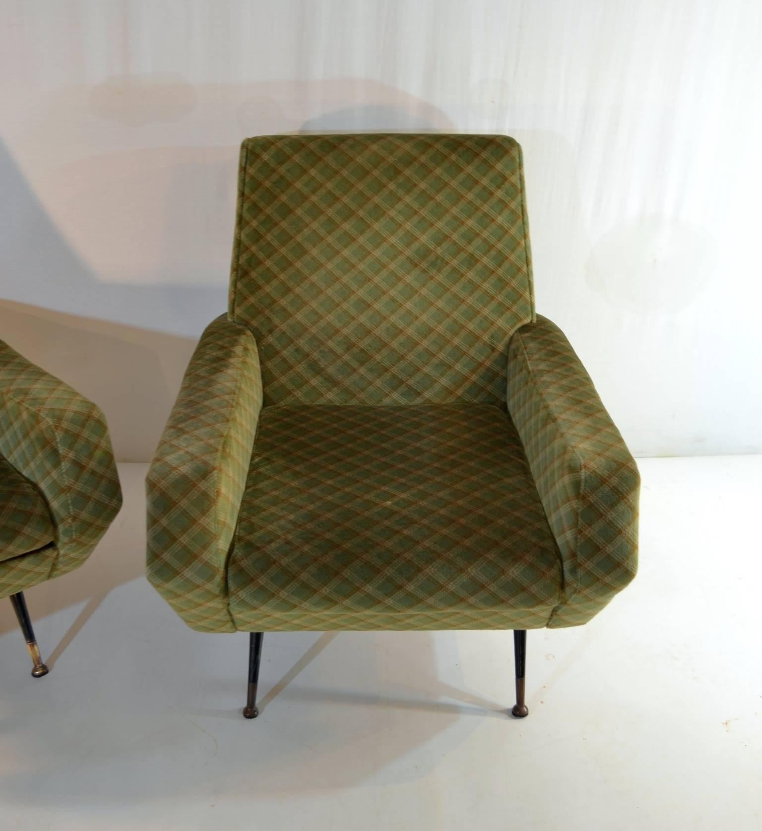 20th Century Midcentury Armchairs in the Manner of Marco Zanuso, Italy