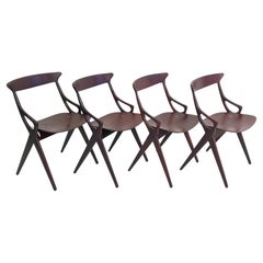 Used Set of 4 Dining Chairs by Arne Hovmand Olsen for Mogens Kold, Denmark, 1959