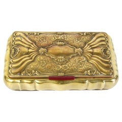 Large Italian Jewelry Box in Brass circa 1910