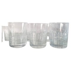 Retro Baccarat Crystal Nancy Tumbler Glasses Set of 6+6