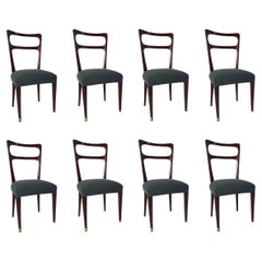 Eight Midcentury Italian Dining Chairs