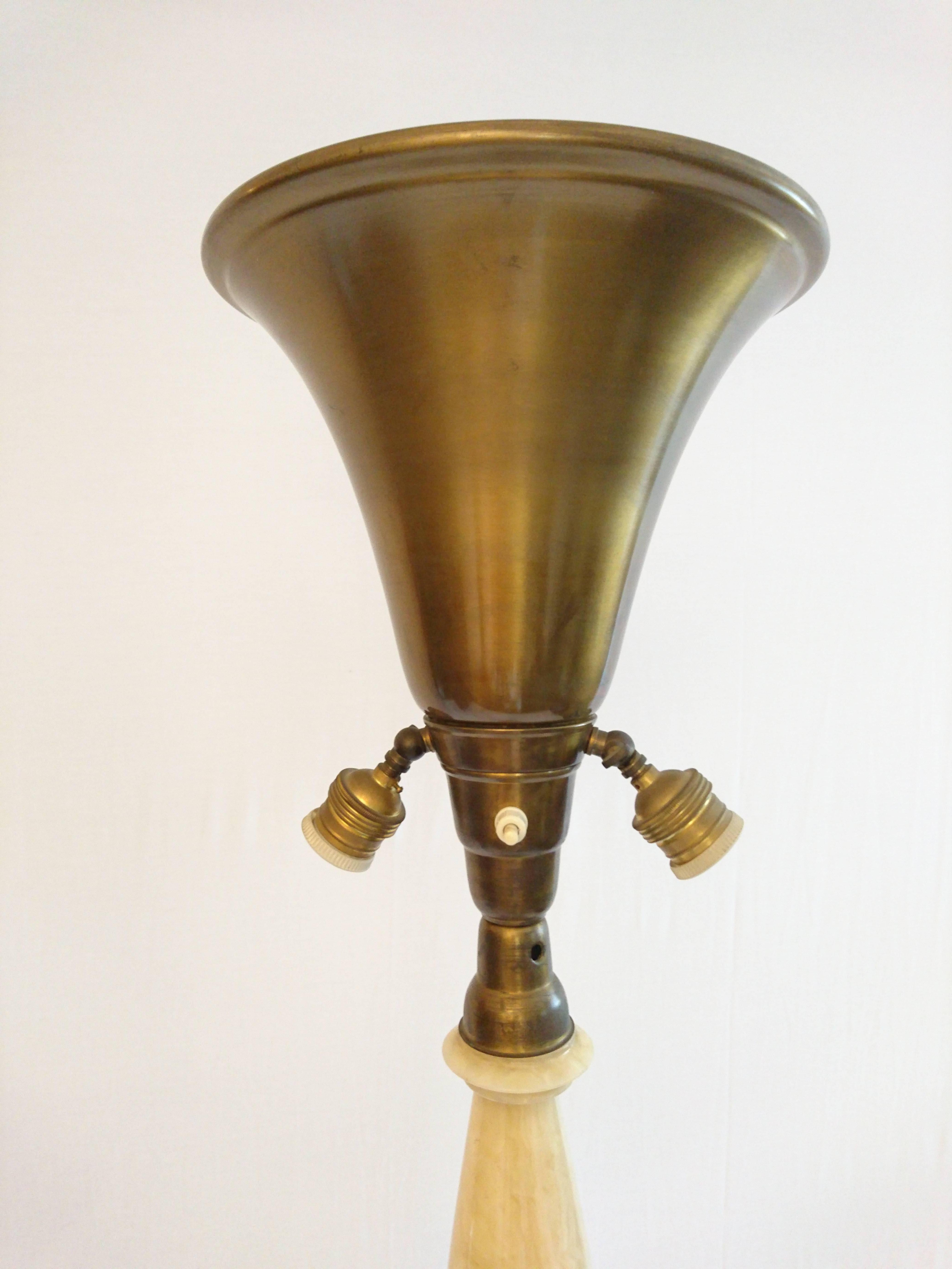 Italian Art Deco Onyx Floor Lamp 3