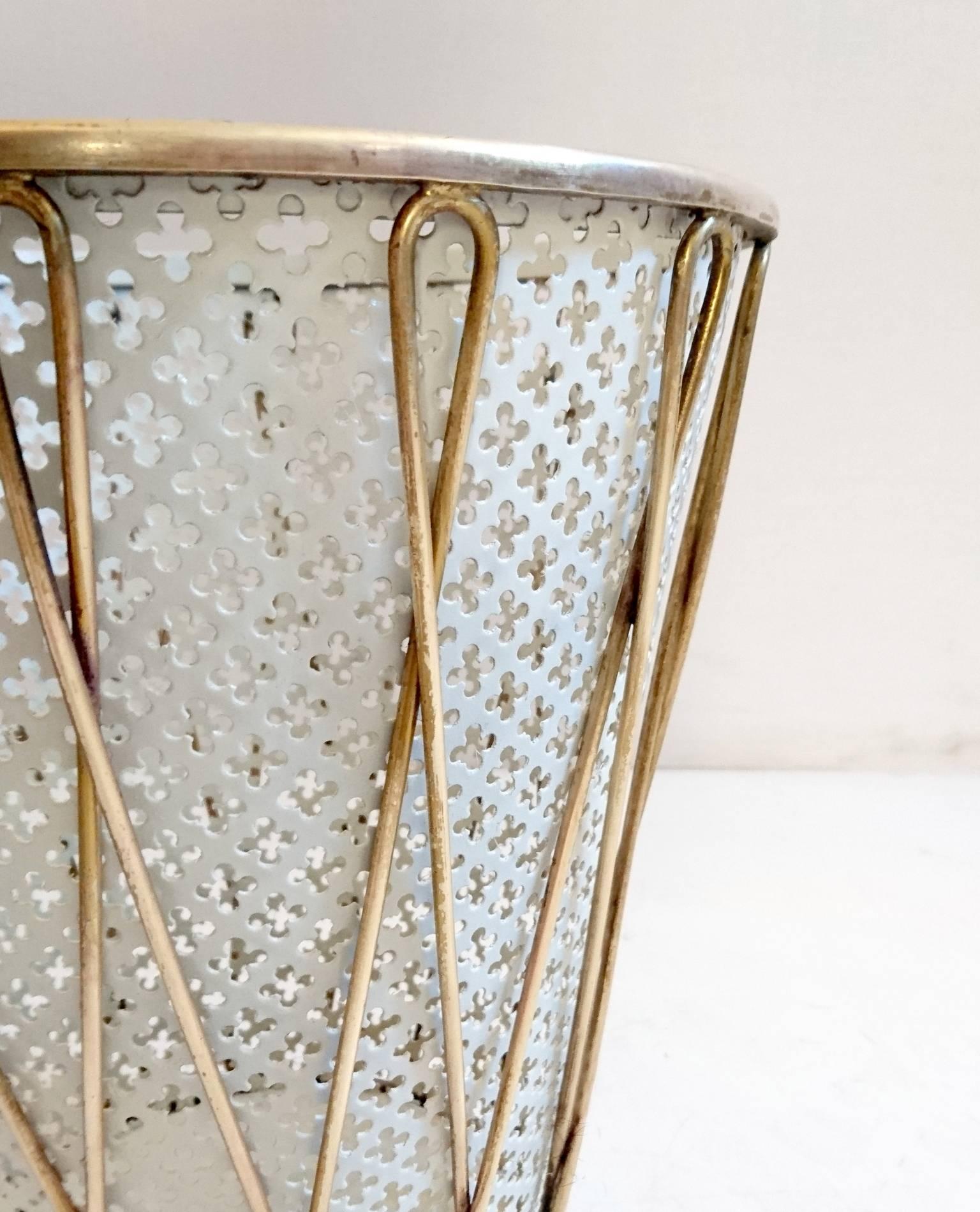 20th Century Mid-Century Waste Basket in the Manner of Mathieu Mategot