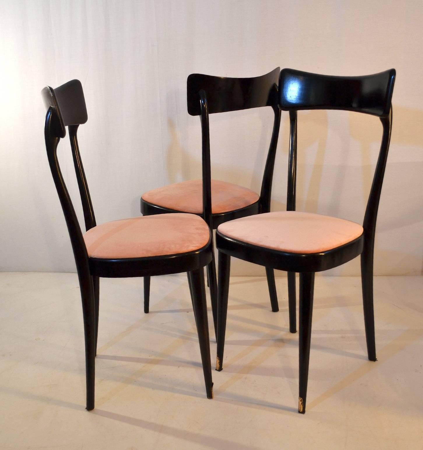 20th Century Six Midcentury Dining Chairs in the Manner of Ico Parisi Italy