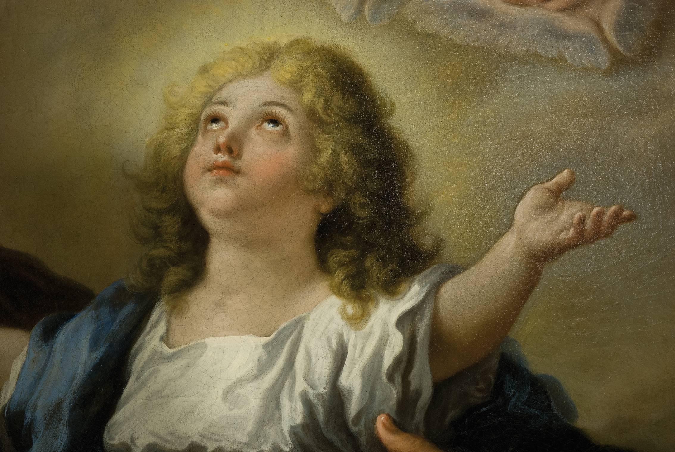 Paolo de Matteis.
(Piano de Cilento, Salerno, 1662 — Naples 1728).

“Sainte Anne, Saint Joachim and the Virgin”
Oil on canvas.
Measures: 122 x 156 cm.

Expertise by Prof. Giancarlo Sestieri.
 