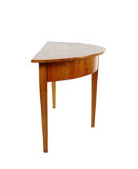Demilune Console Table, Cherry Tree Veneered, Biedermeier Period circa 1830-1840