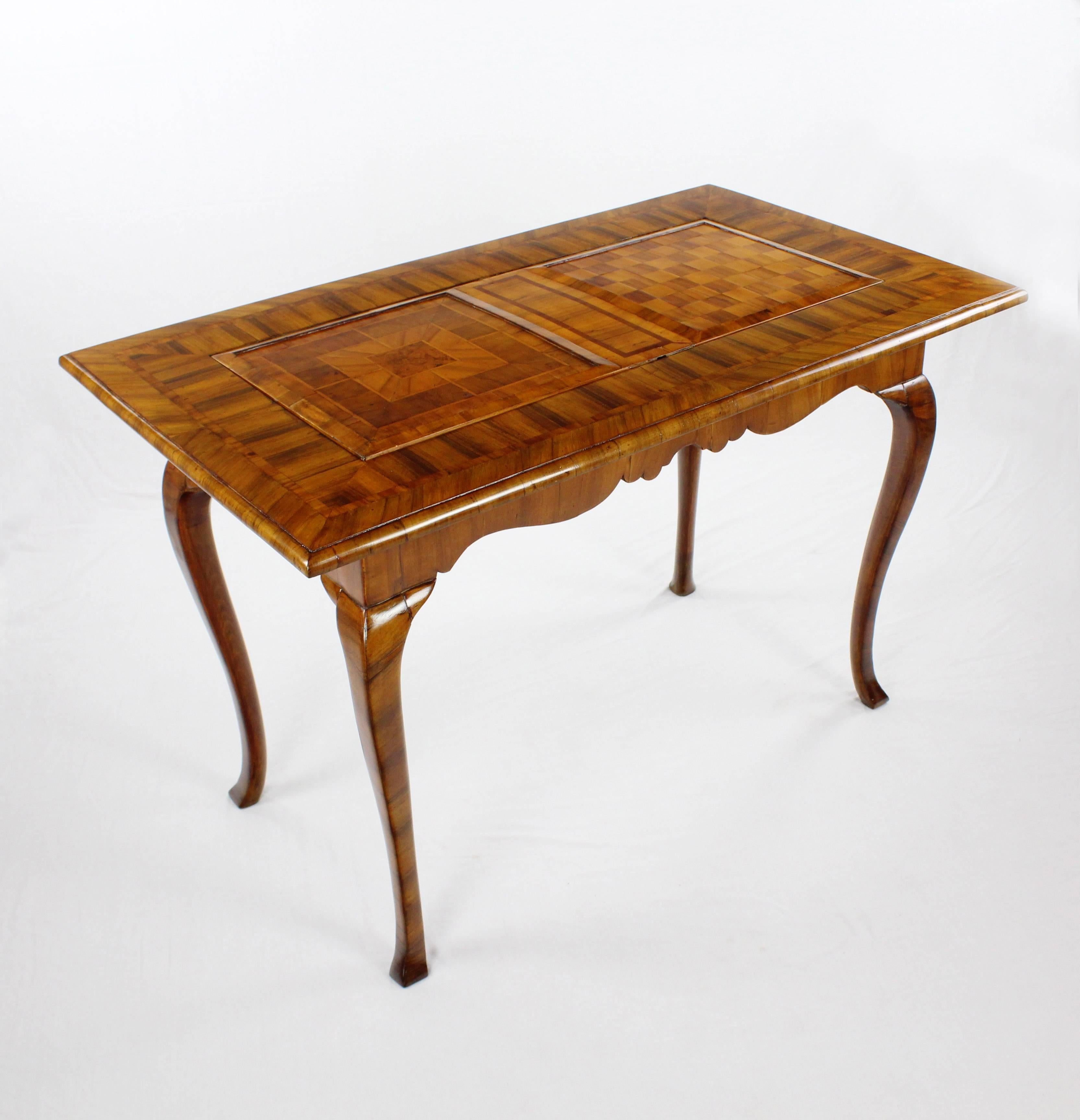 Game Table or Baroque, circa 1760 for Chess Checkers, Merels, Backgammon In Good Condition For Sale In Muenster, NRW