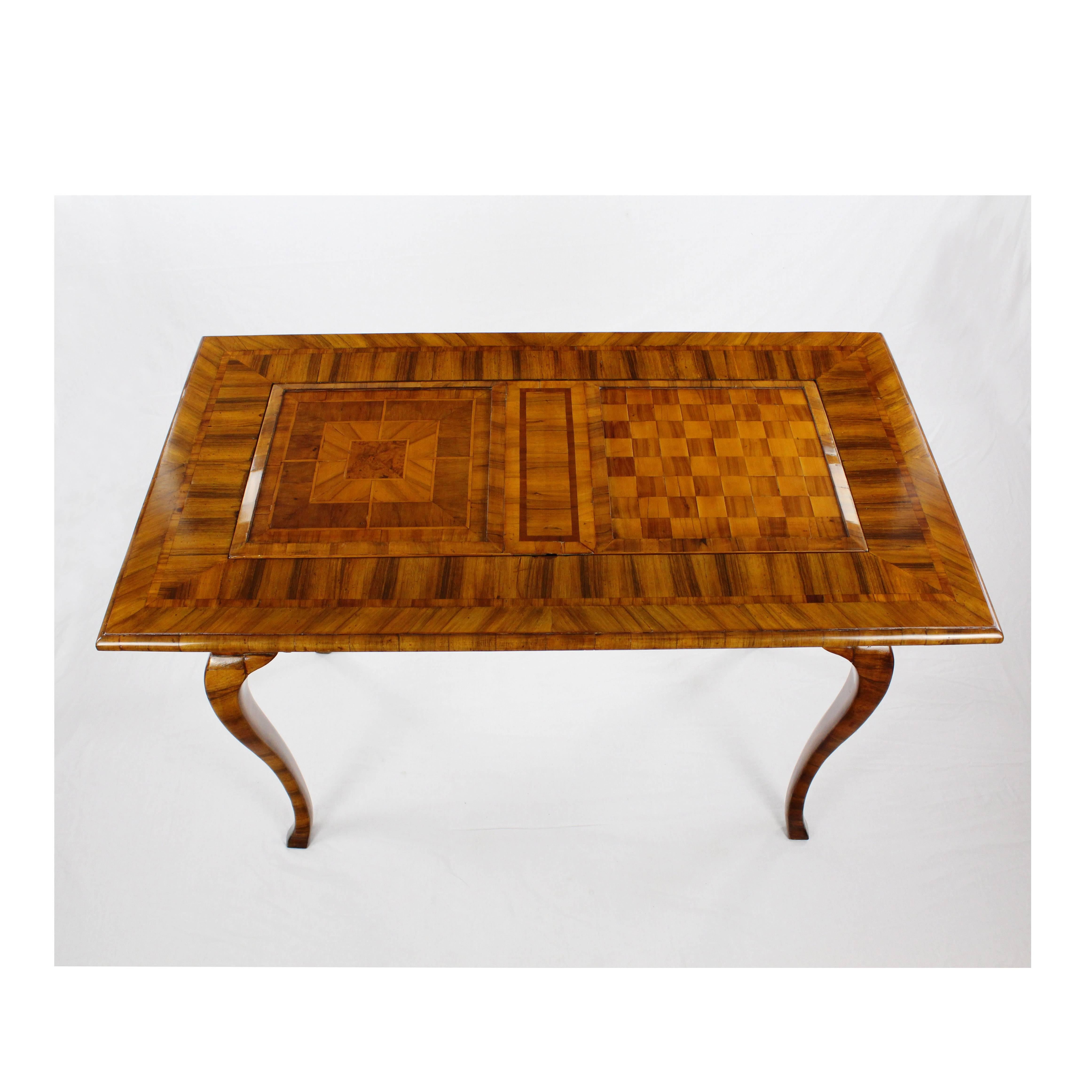 18th Century Game Table or Baroque, circa 1760 for Chess Checkers, Merels, Backgammon For Sale