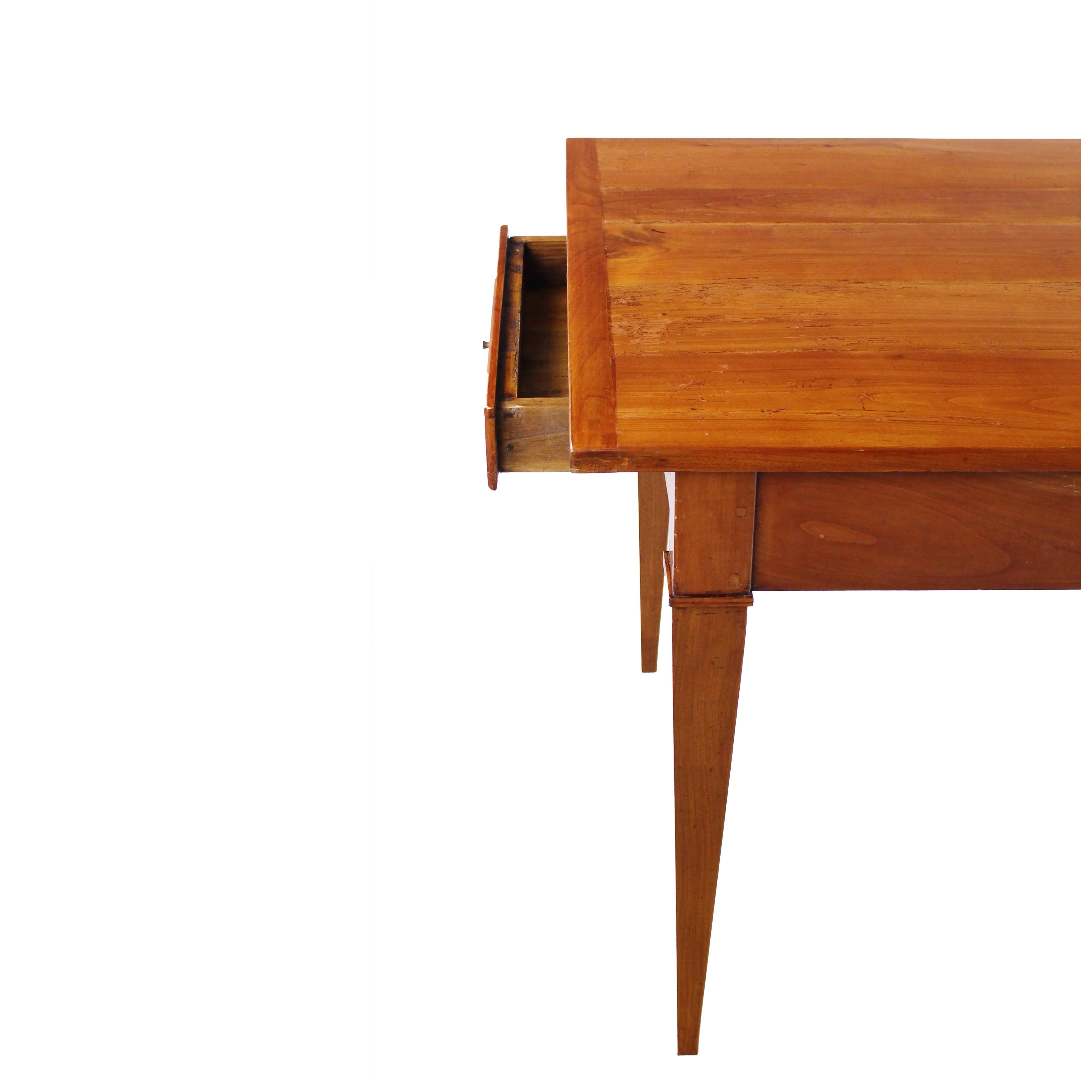 French Country House Table, France circa 1830-1840, Massive Cherry Tree, Extendable