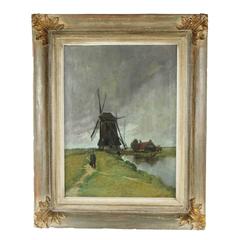 Framed Oil Painting on Canvas by P. Bruyn, Flemish Artist 4