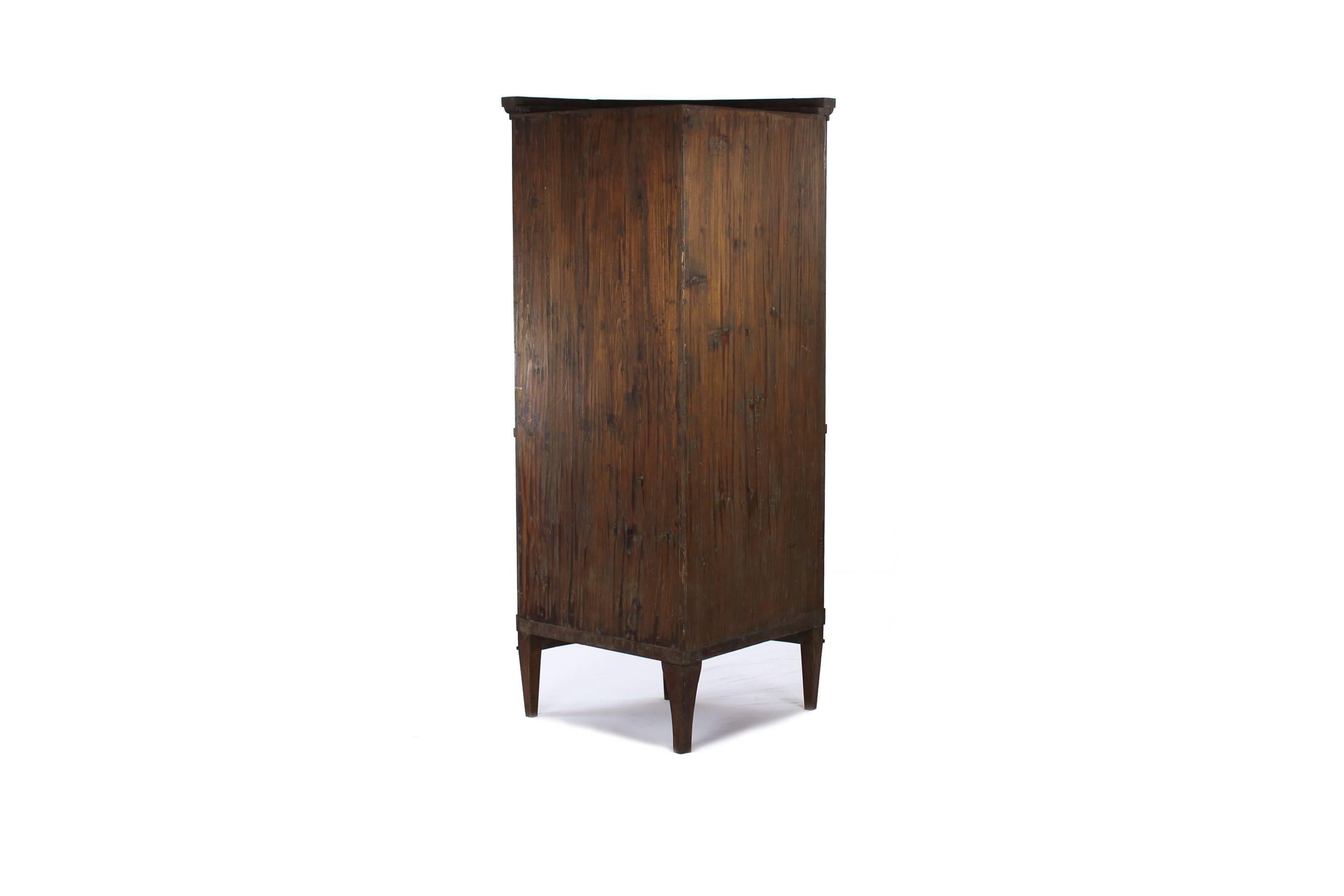 19th Century Biedermeier Period Corner Cupboard, circa 1830-1840, Cherrywood