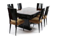 Unique Art Deco Dining Room Set, France, circa 1930, Restored Condition