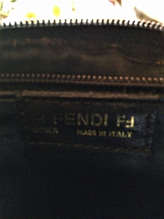 Vintage Fendi Black Leather Shoulder Bag For Sale at 1stdibs