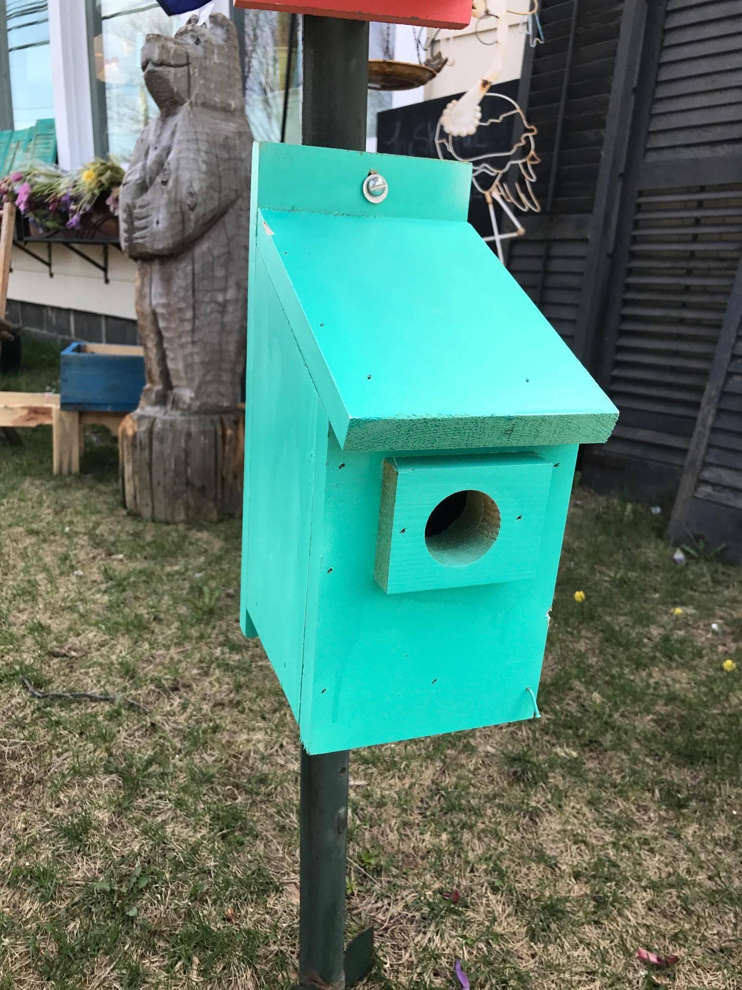 For the Birds! Cabana Colored Custom-Made Birdhouses, Intellectually Designed In Excellent Condition For Sale In Westport, CT