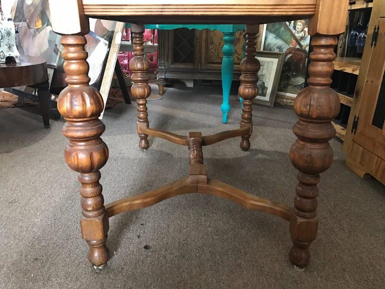 Authentic MidCentury, 1950s Tin Top Table or Kitchen Island, Fabulous