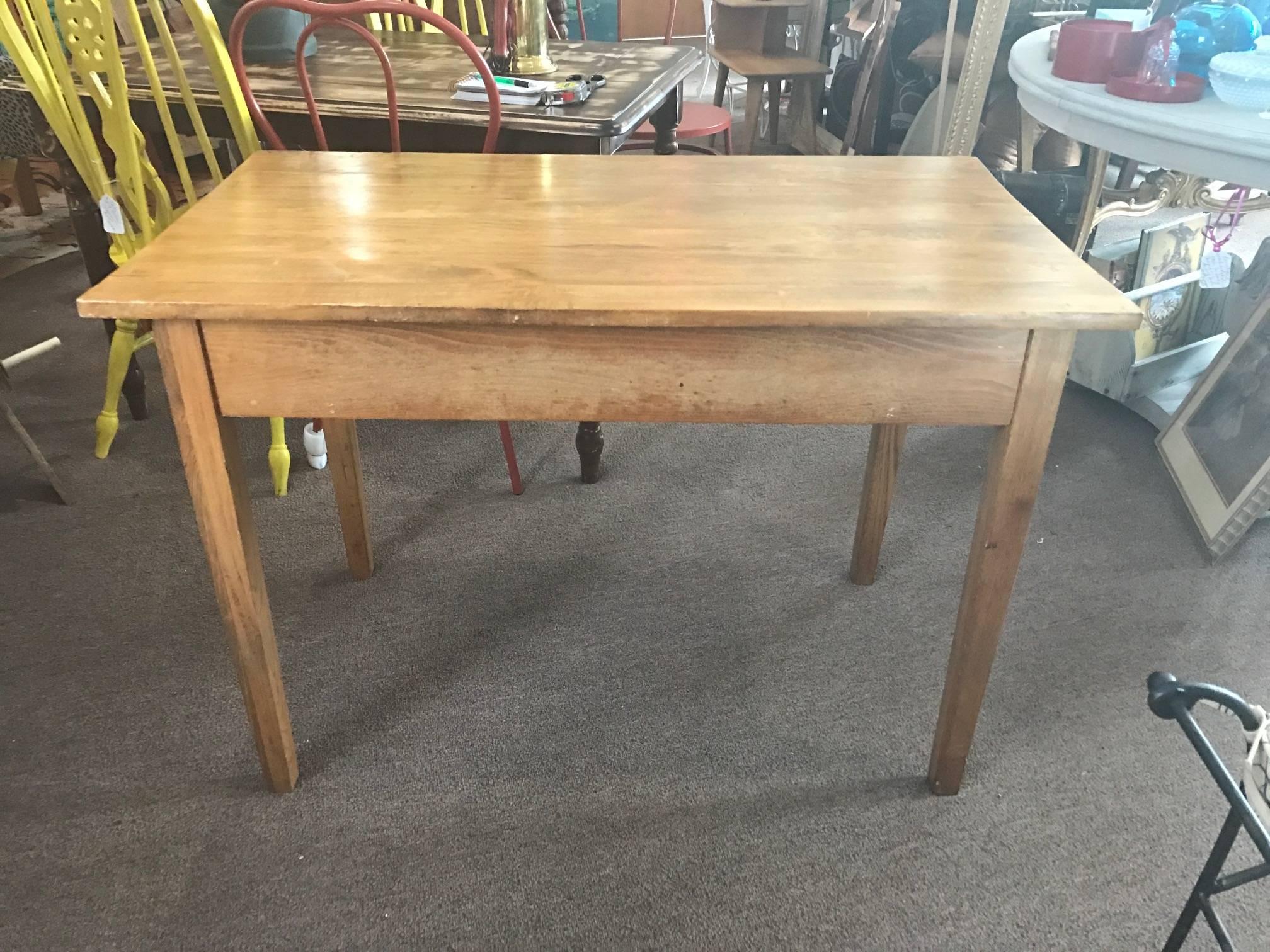 Rustic Vintage and Fabulous Petite Farm Table or Farm Desk, French Country Charmer