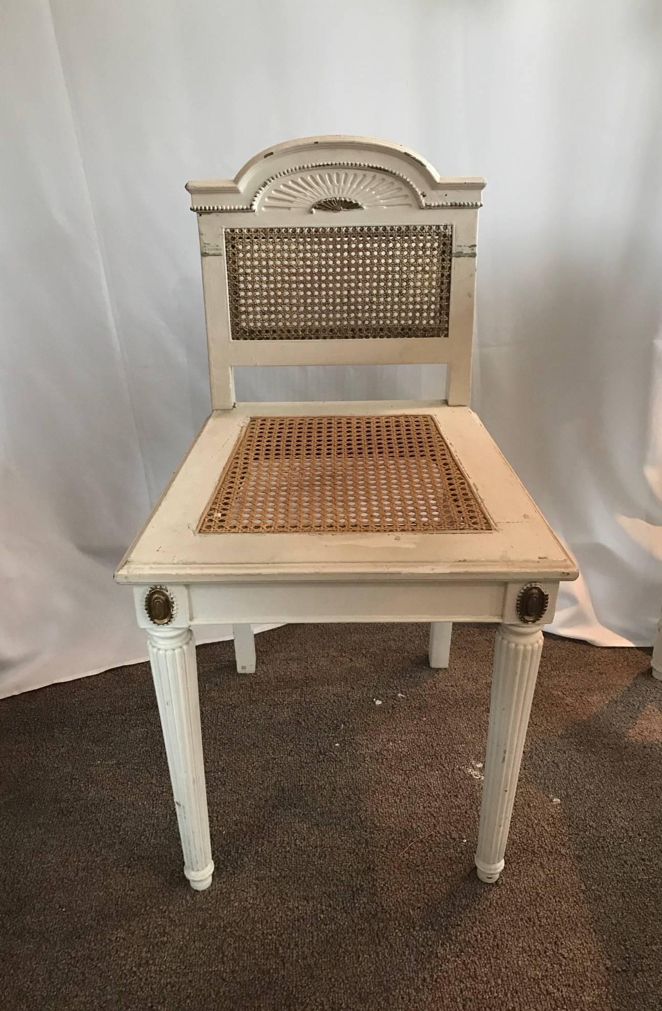 On Sale Now!  SALE! Maison Jansen Style Vanity or Desk Glass Top and Gilt Chair 1