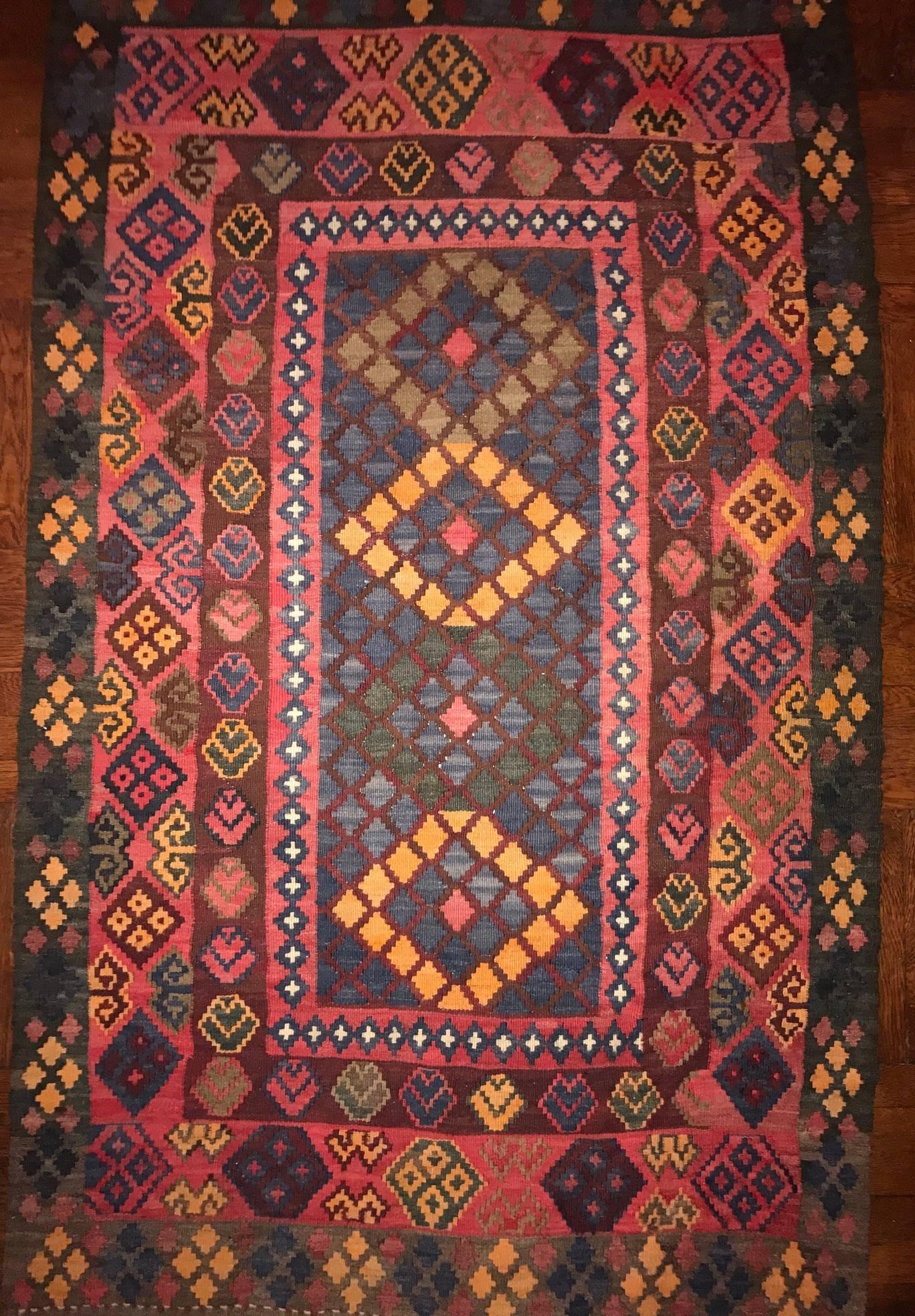 Tribal Hand-Knotted Moroccan Area Rug, Modern Design Fabulous Quality and Color 3