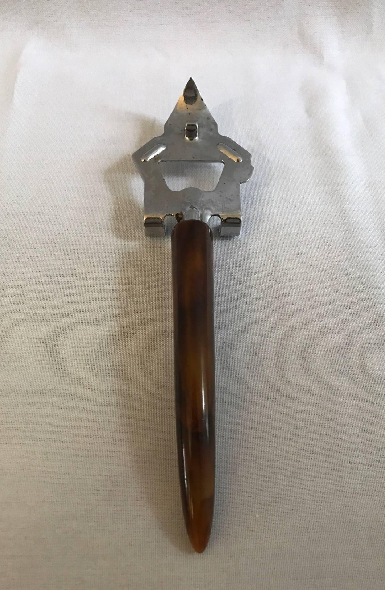 Awesome Ralph Lauren Style Vintage Faux Tortoise Shell  Can Opener- Great Gift! Vintage tortoise shell can opener.  Really cool mad men style. Beer Lover's Unite!  