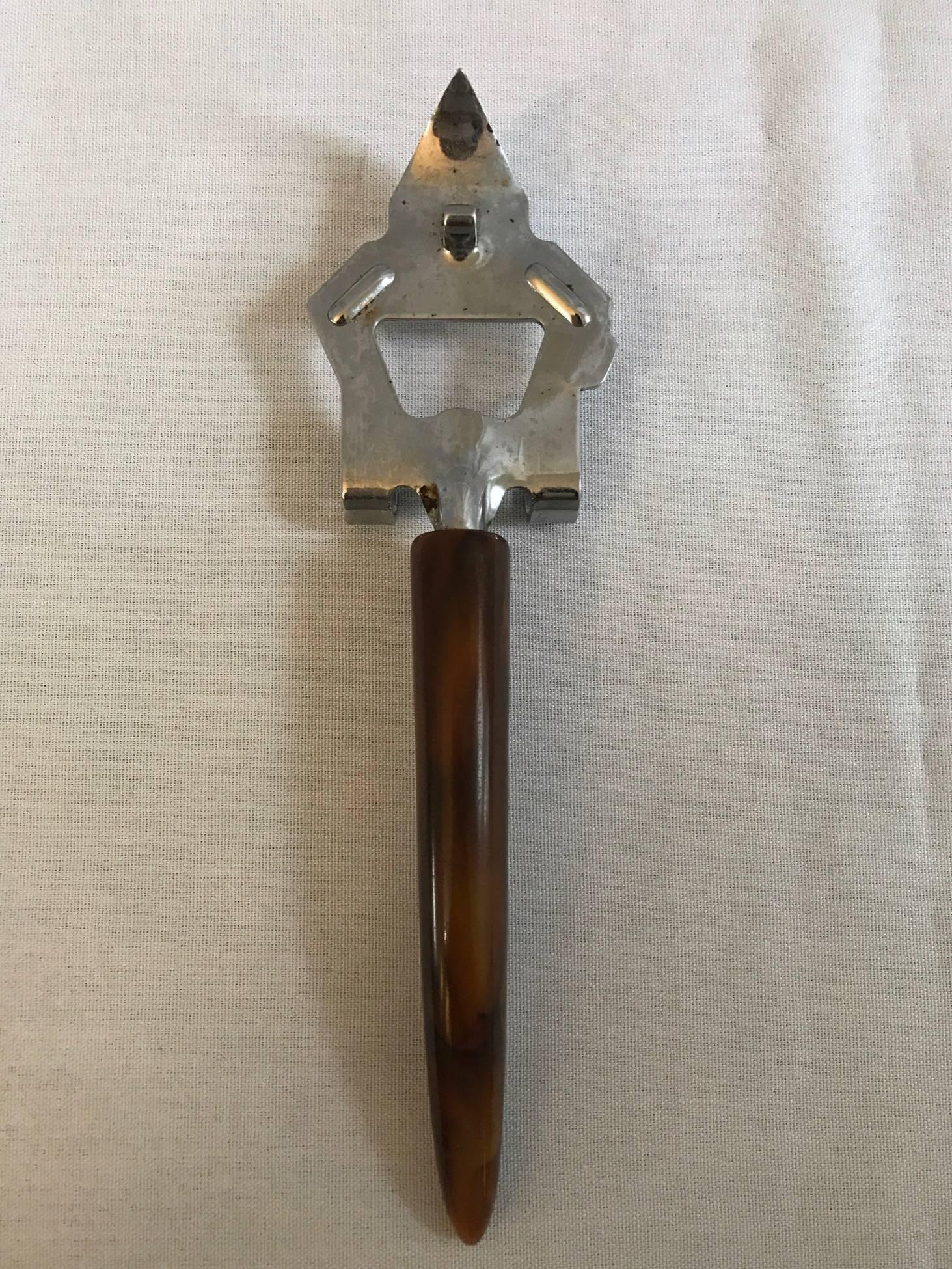 American Awesome Ralph Lauren Style Vintage Faux Tortoise Shell  Can Opener- Great Gift!  For Sale