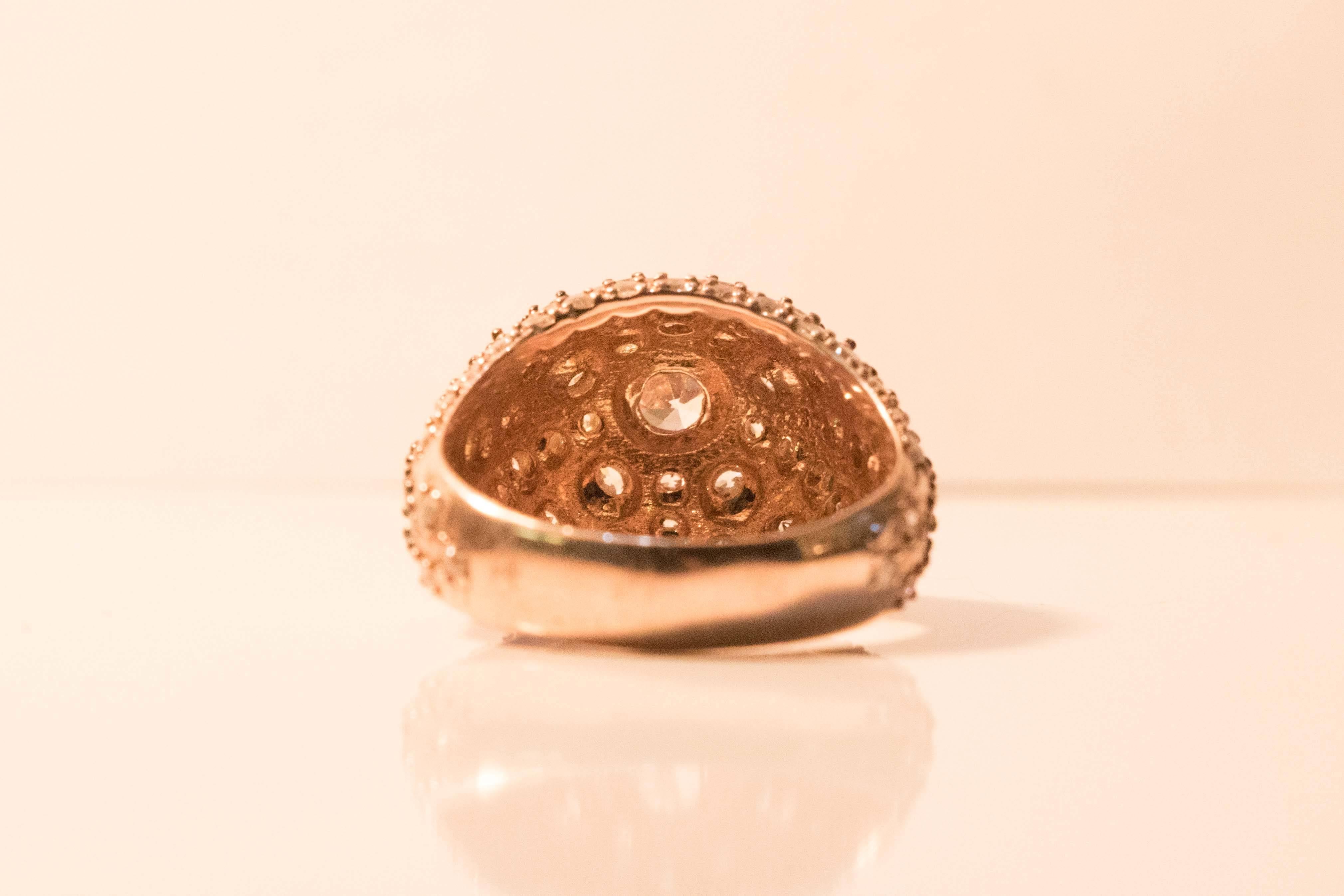 Vintage Edwardian Shaped 1920s Style Swavorski Ring In Excellent Condition For Sale In Westport, CT