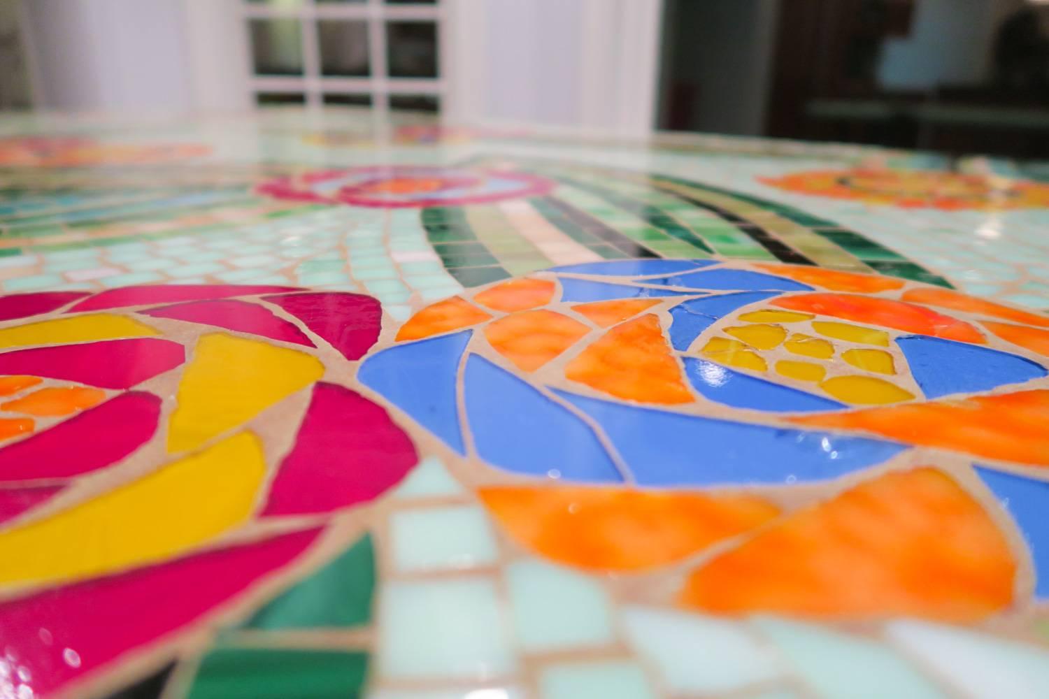 ON SALE NOW! Colorfully Beautiful Mosaic Custom Dining Table For Sale 1