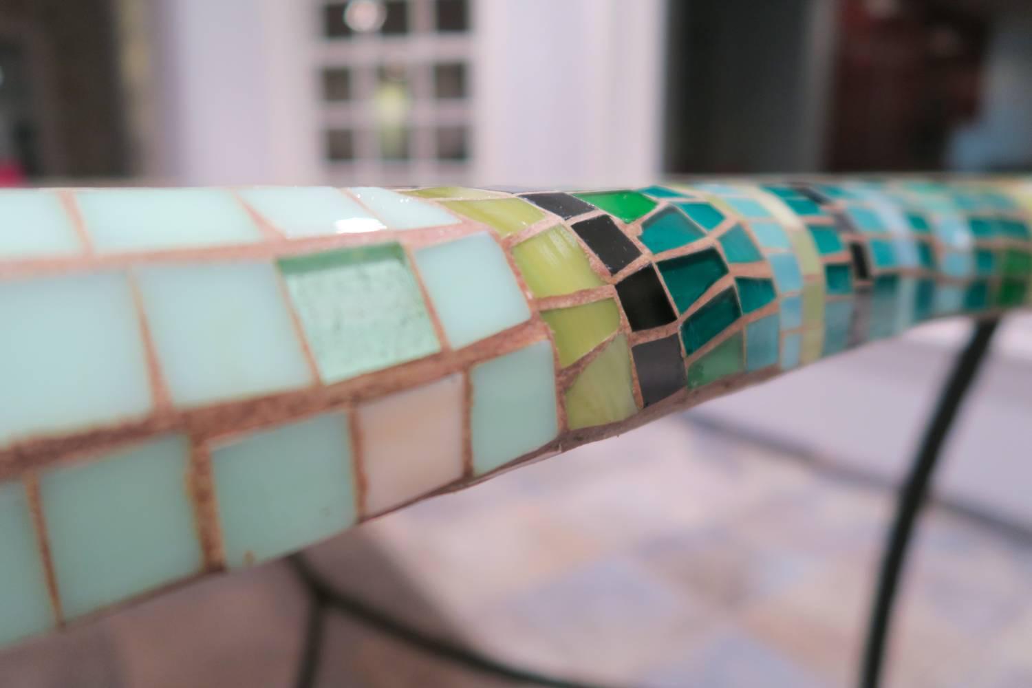 Mid-20th Century ON SALE NOW! Colorfully Beautiful Mosaic Custom Dining Table For Sale