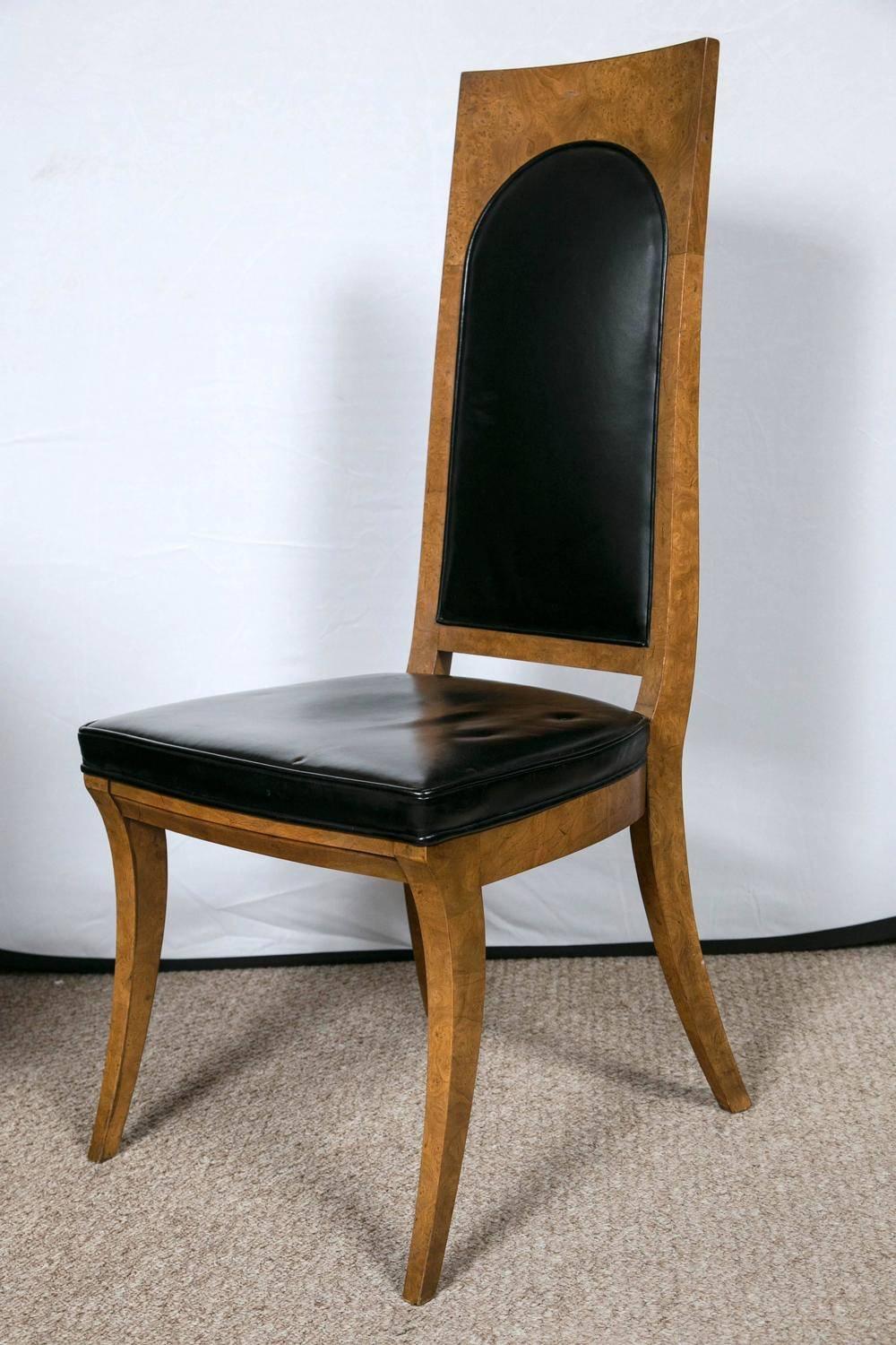 black vinyl dining chairs