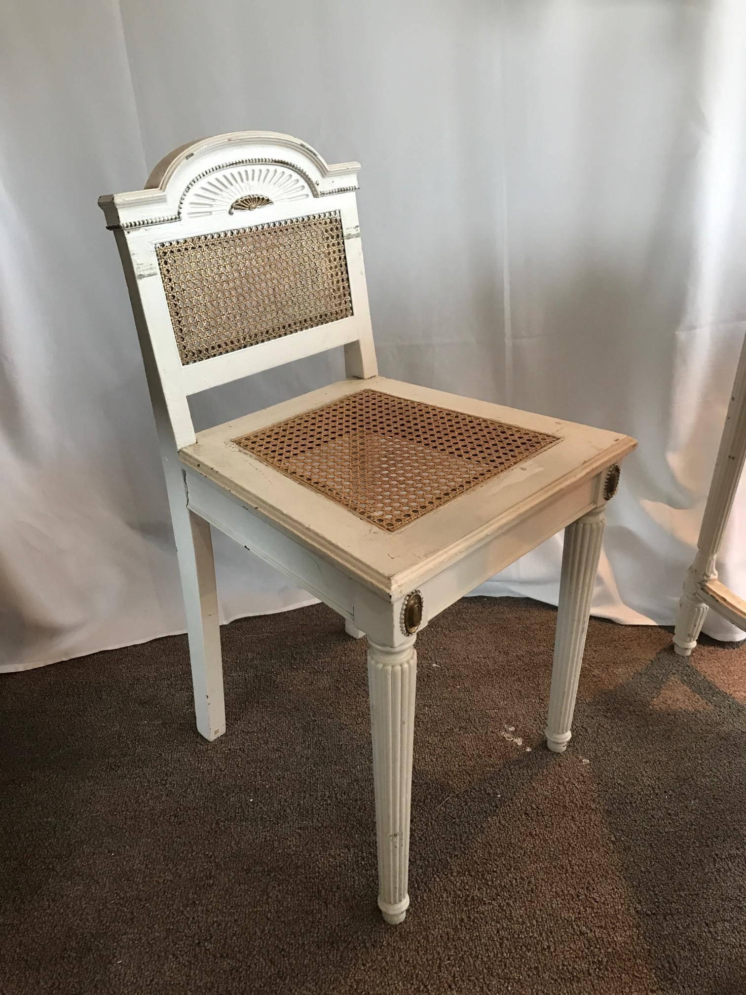 On Sale Now!  SALE! Maison Jansen Style Vanity or Desk Glass Top and Gilt Chair 2