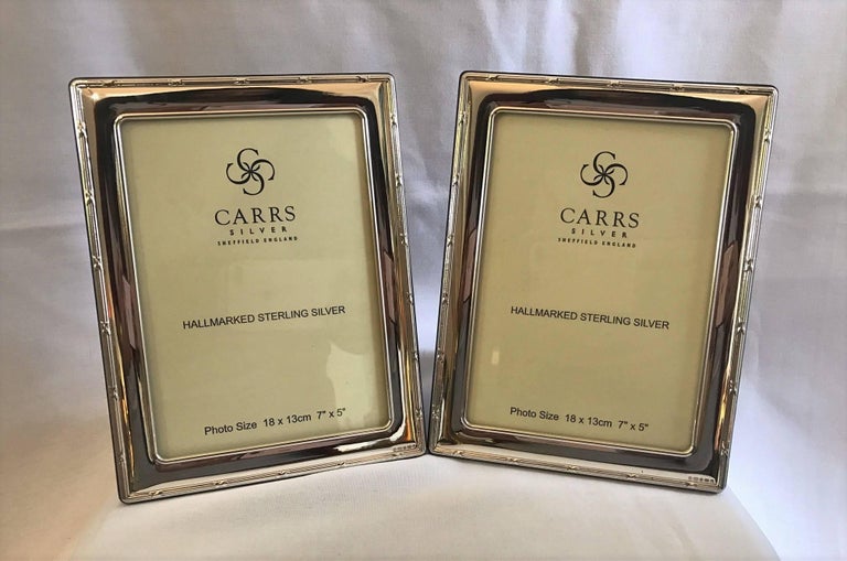 Sterling Silver Frame's Carrs of Sheffield "Reed and Ribbon" Frame at 1stDibs