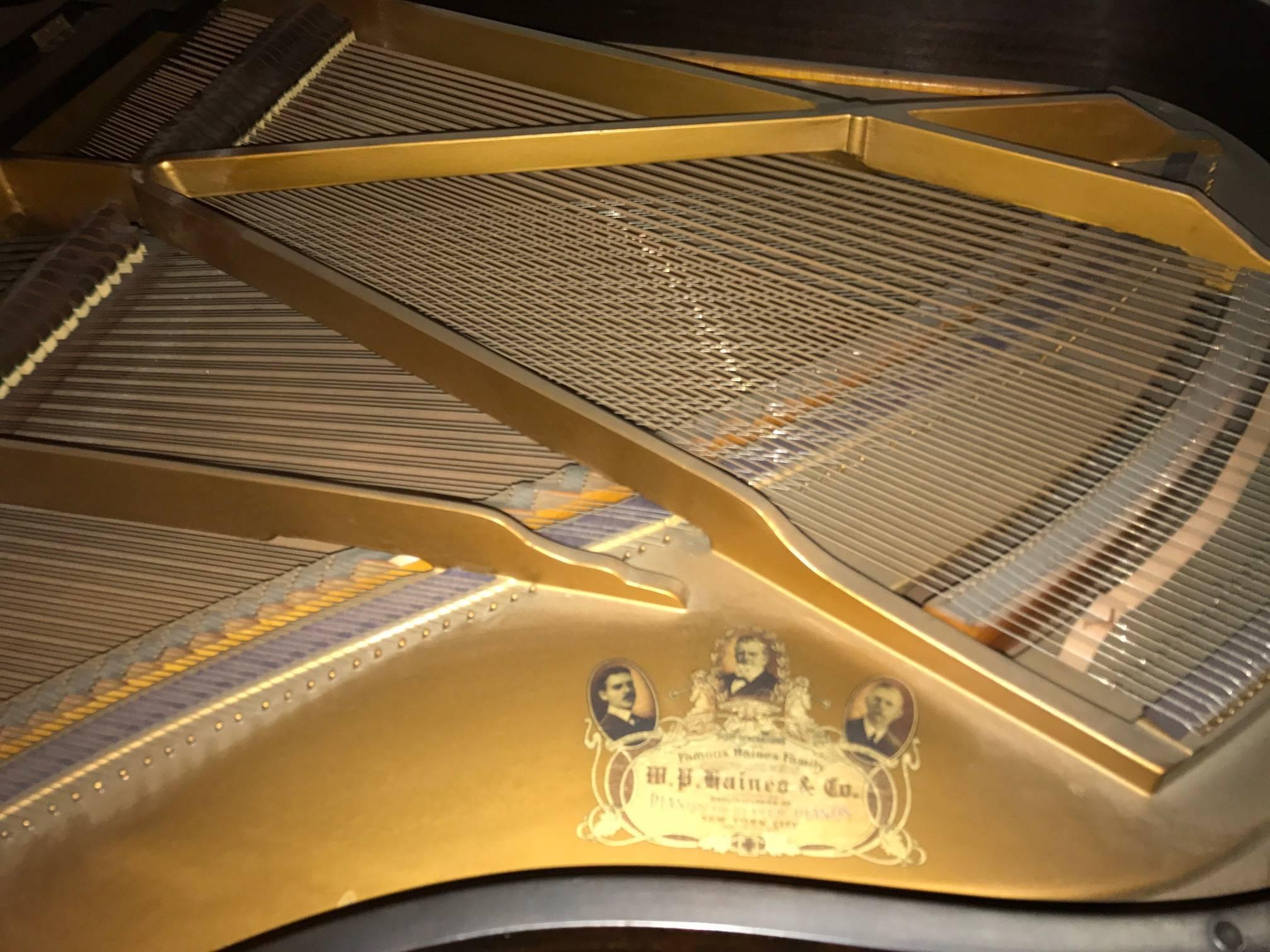 W.P. Haines and Company Mahogany Grand Piano, 1920s In Good Condition In Westport, CT