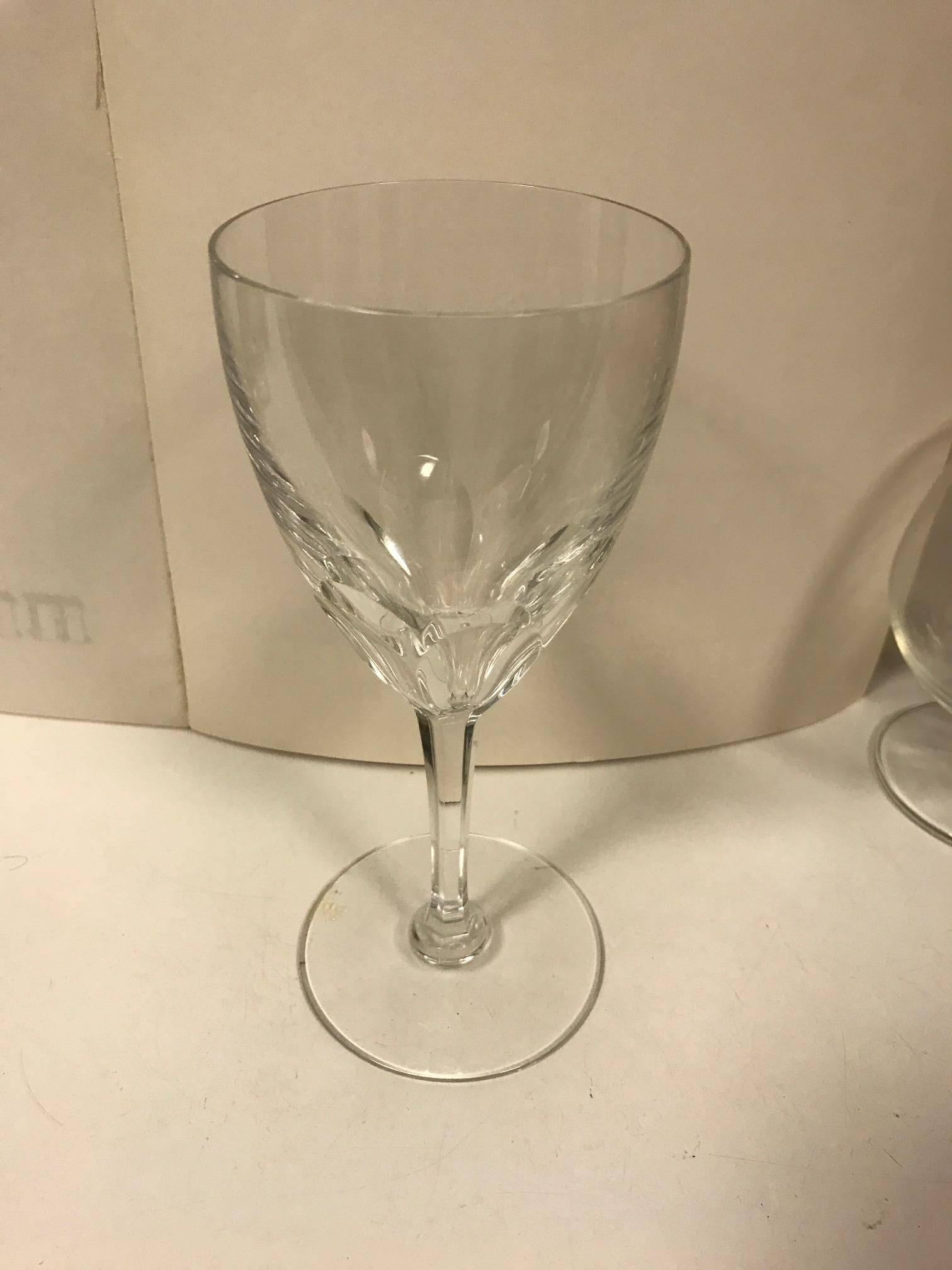 Late 20th Century Rare Discontinued Set of 16 Baccarat Genova Wine Crystal Glasses