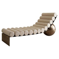 Anna Karlin Curved Chaise - Large - Antique Brass