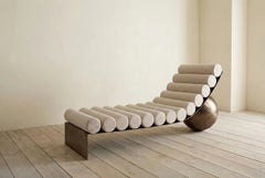 Anna Karlin Curved Chaise - Large - Antique Brass