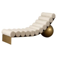 Anna Karlin Curved Chaise - Small - Antique Brass