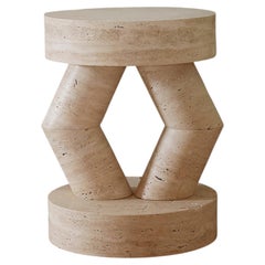 Anna Karlin Bump Side Table - Travertine - Shape B