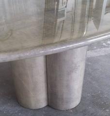 Tura Oval Goatskin Dining Table