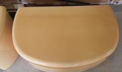 Pair of Night Tables by Tura, Natural Goatskin